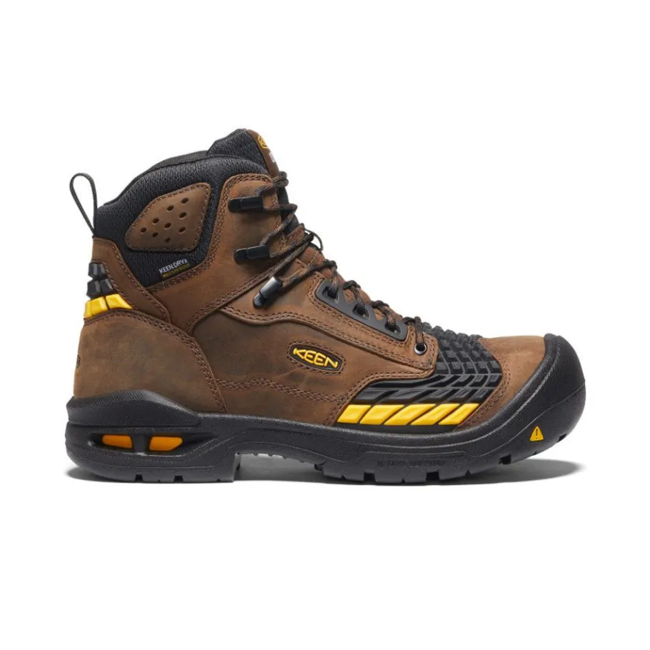 Men KEEN Work Boots & Shoes<Men'S Troy 6" Waterproof Boot (Carbon-Fiber Toe) | Dark Earth/Black