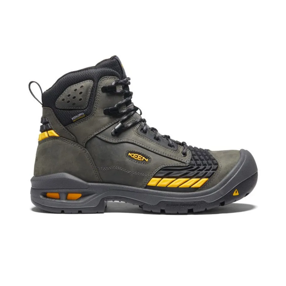 Men KEEN Work Boots & Shoes<Men'S Troy 6" Waterproof Boot (Carbon-Fiber Toe) | Magnet/Black