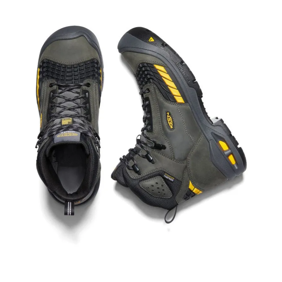 Men KEEN Work Boots & Shoes<Men'S Troy 6" Waterproof Boot (Carbon-Fiber Toe) | Magnet/Black