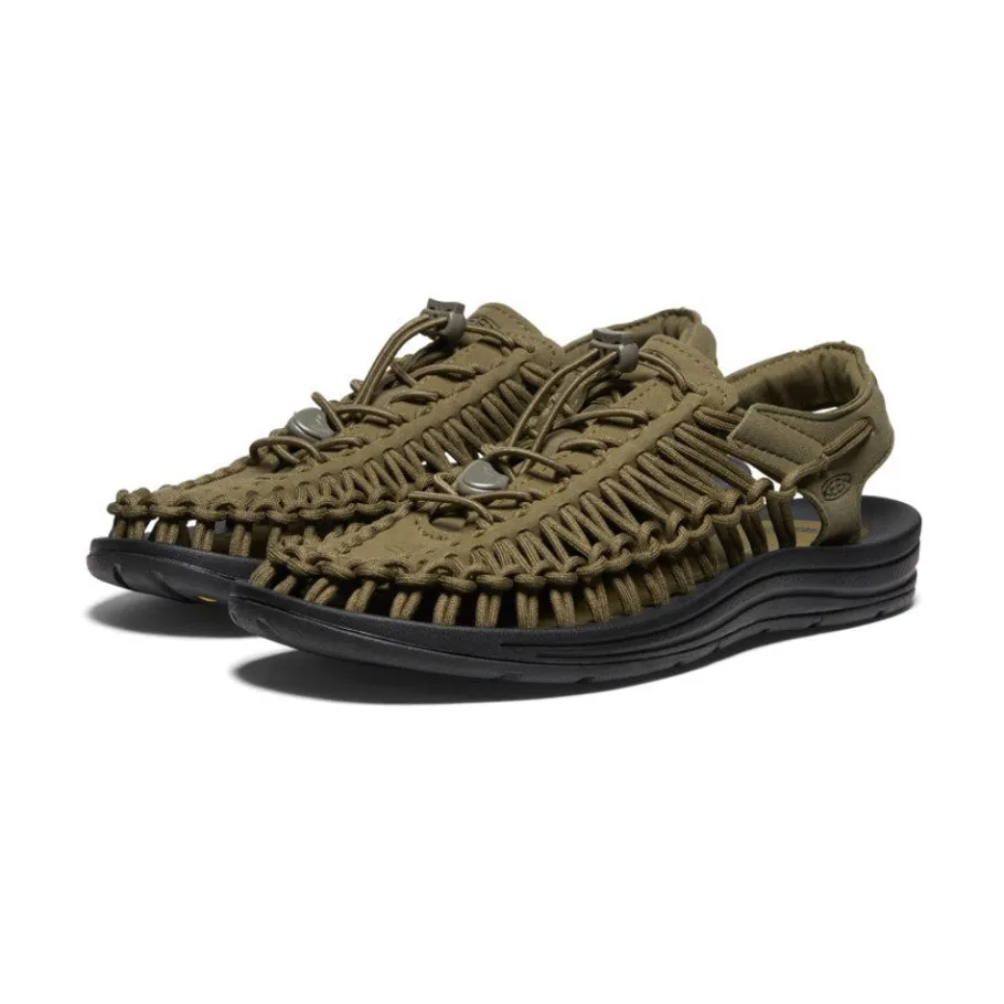 Men KEEN Sandals<Men'S Uneek Sneaker | Dark Olive/Black