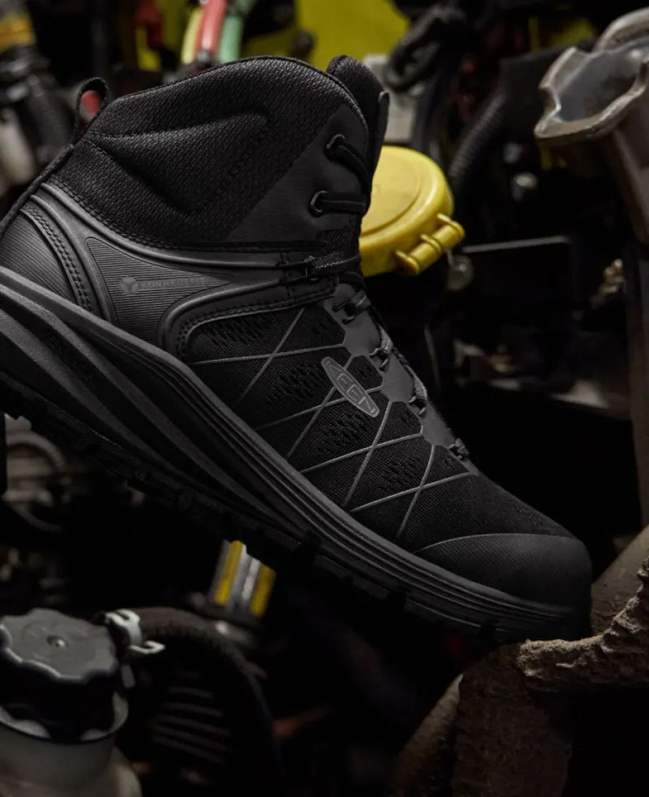 Men KEEN Work Boots & Shoes<Men'S Vista Energy Mid (Carbon-Fiber Toe) | Black/Raven