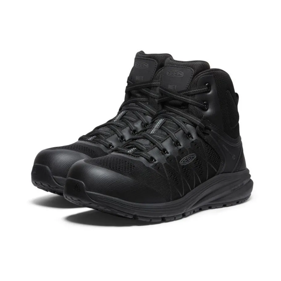 Men KEEN Work Boots & Shoes<Men'S Vista Energy Mid Int Met (Carbon-Fiber Toe) | Black/Raven