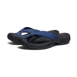 Men KEEN Slip-Ons<Men'S Waimea Leather Flip-Flop | Naval Academy/Black