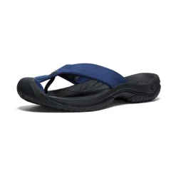 Men KEEN Slip-Ons<Men'S Waimea Leather Flip-Flop | Naval Academy/Black