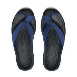 Men KEEN Slip-Ons<Men'S Waimea Leather Flip-Flop | Naval Academy/Black