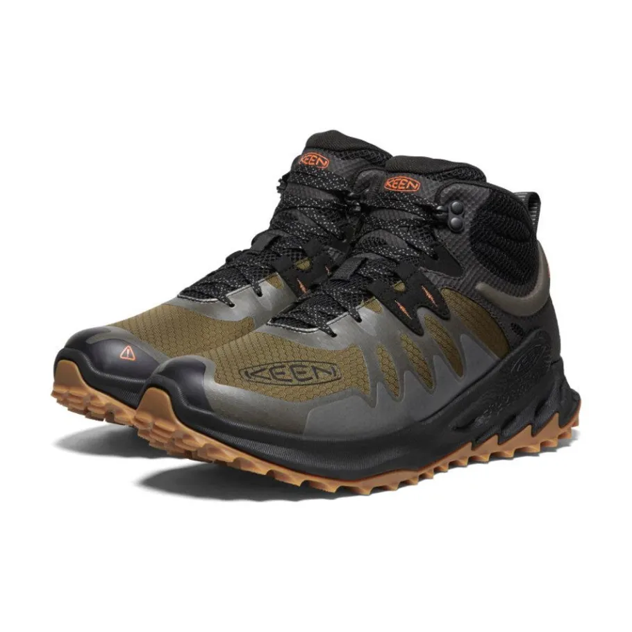 Men KEEN Boots<Men'S Zionic Waterproof Hiking Boot | Dark Olive/Scarlet Ibis