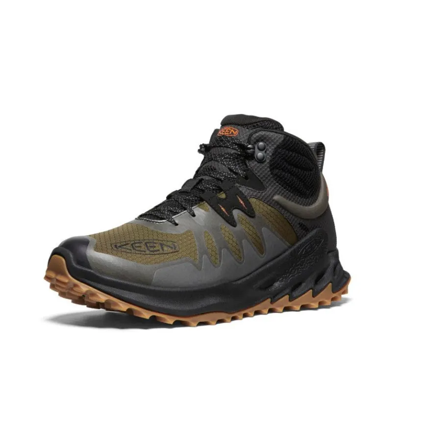 Men KEEN Boots<Men'S Zionic Waterproof Hiking Boot | Dark Olive/Scarlet Ibis