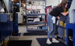 Women KEEN Work Boots & Shoes<Women'S Arvada Shift Work Sneaker (Carbon-Fiber Toe) | Reef Waters/Legion Blue