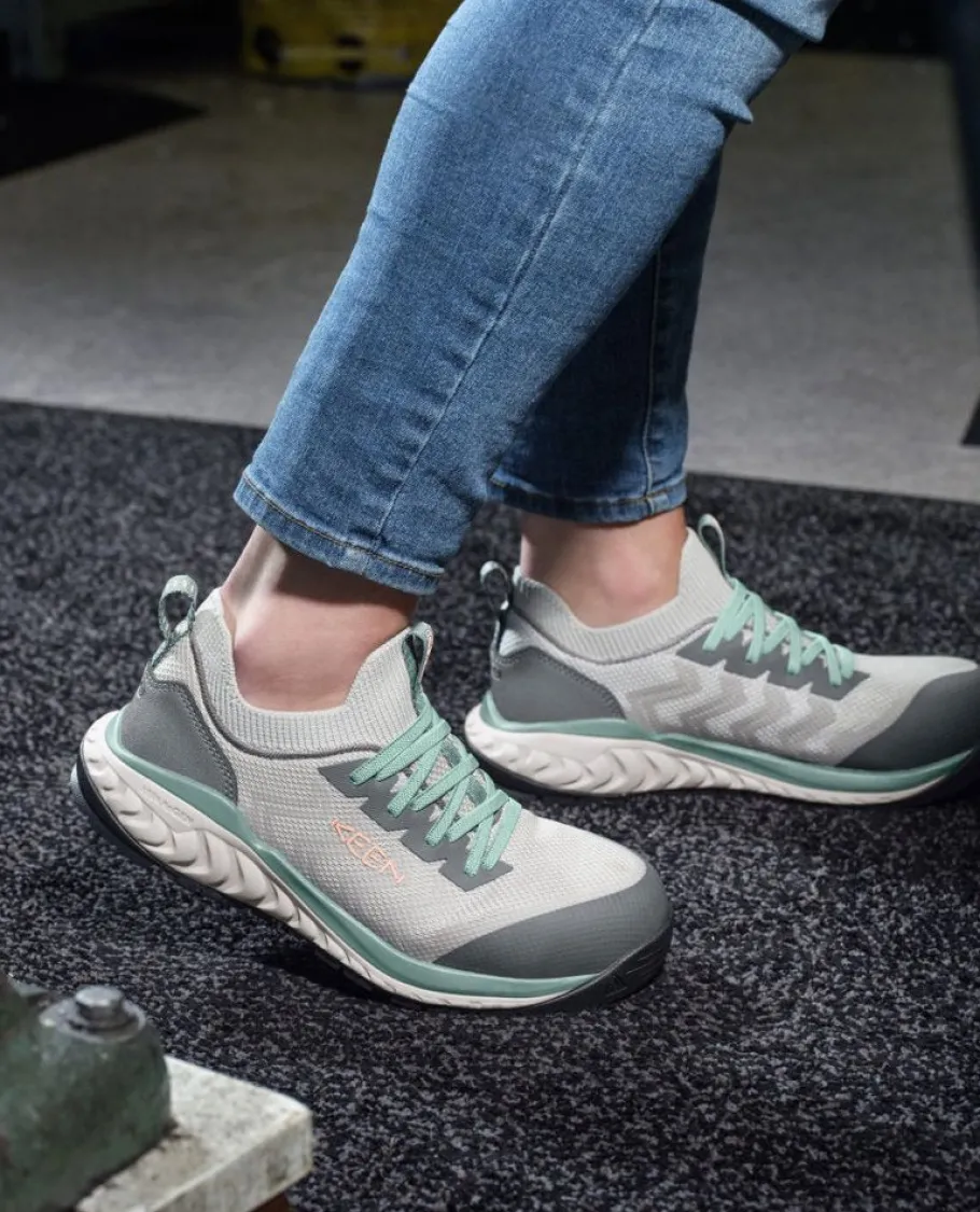 Women KEEN Work Boots & Shoes<Women'S Arvada Shift Work Sneaker (Carbon-Fiber Toe) | Steel Grey/Granite Green