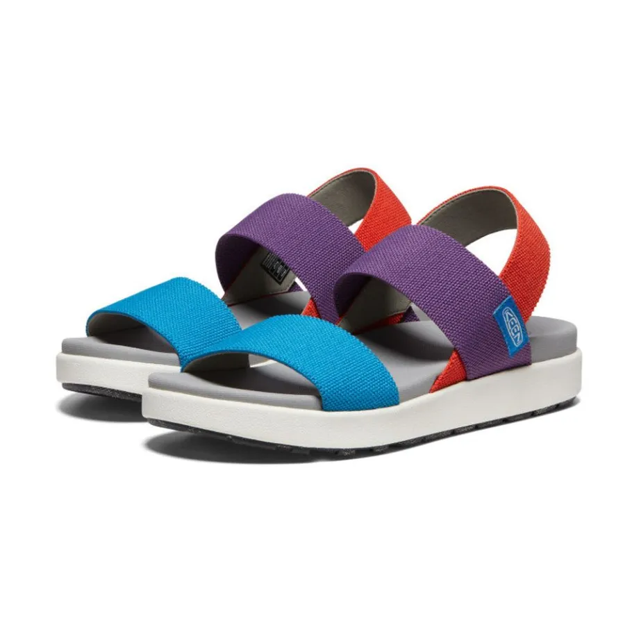 Women KEEN Sandals<Women'S Elle Backstrap Sandal | Charisma/Red Clay/Fjord Blue Tri-Tone
