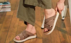 Women KEEN Slip-Ons<Women'S Elle Mixed Slide | Black/Birch