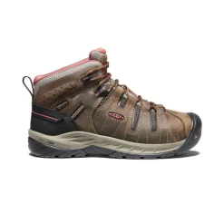 Women KEEN Work Boots & Shoes<Women'S Flint Ii Waterproof Boot (Soft Toe) | Cascade Brown/Brick Dust