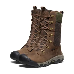 Women KEEN Boots<Women'S Greta Tall Waterproof Boot | Dark Earth/Green Plaid