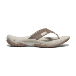 Women KEEN Slip-Ons<Women'S Kona Leather Flip-Flop | Brindle/Silver Birch