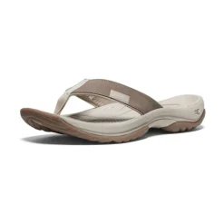 Women KEEN Slip-Ons<Women'S Kona Leather Flip-Flop | Brindle/Silver Birch