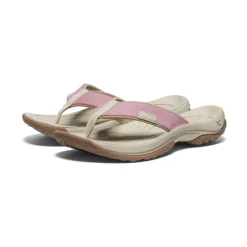 Women KEEN Slip-Ons<Women'S Kona Leather Flip-Flop | Nostalgia Rose/Plaza Taupe