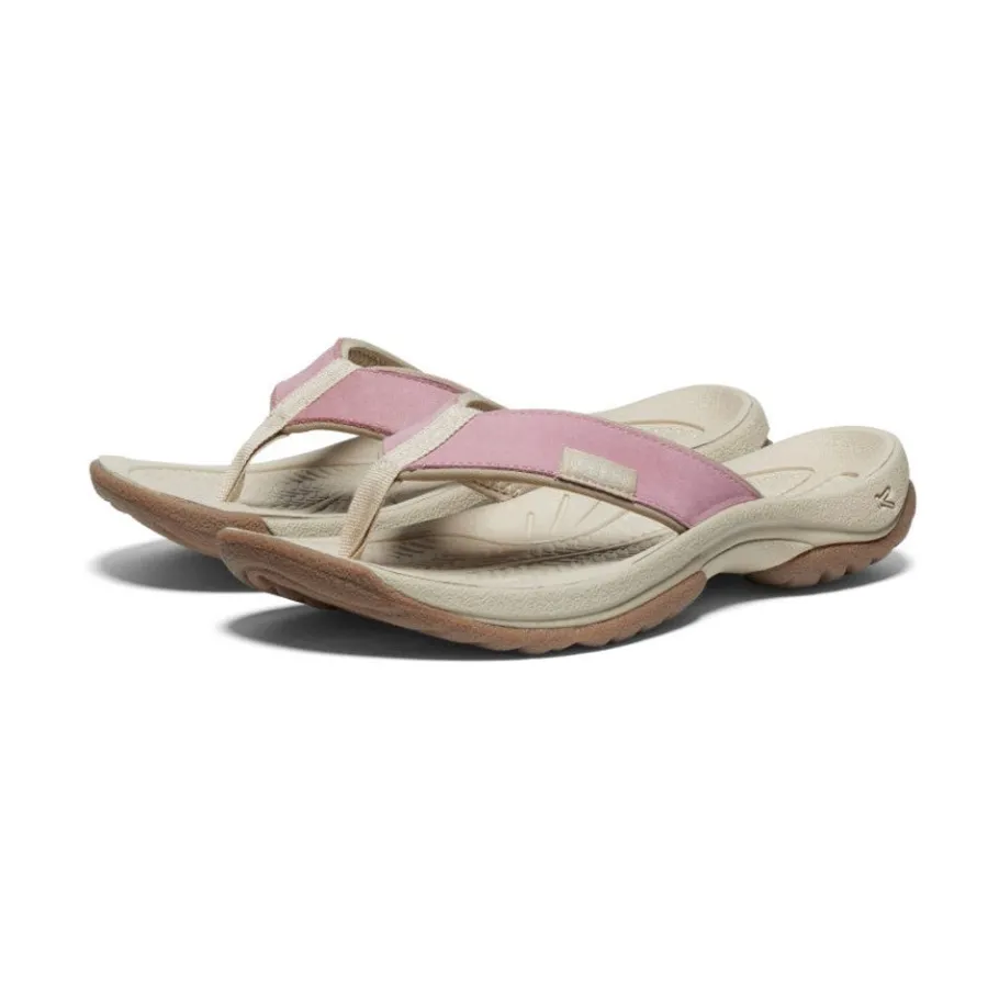 Women KEEN Slip-Ons<Women'S Kona Leather Flip-Flop | Nostalgia Rose/Plaza Taupe