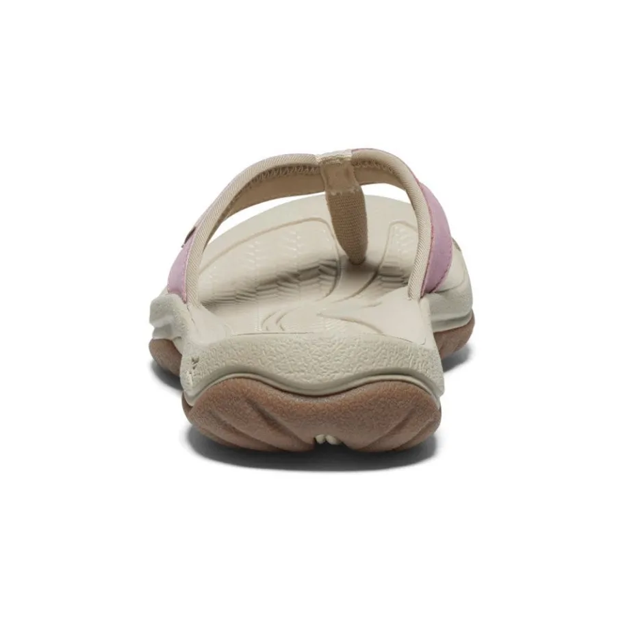 Women KEEN Slip-Ons<Women'S Kona Leather Flip-Flop | Nostalgia Rose/Plaza Taupe