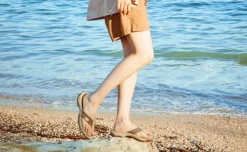 Women KEEN Slip-Ons<Women'S Kona Leather Flip-Flop | Nostalgia Rose/Plaza Taupe