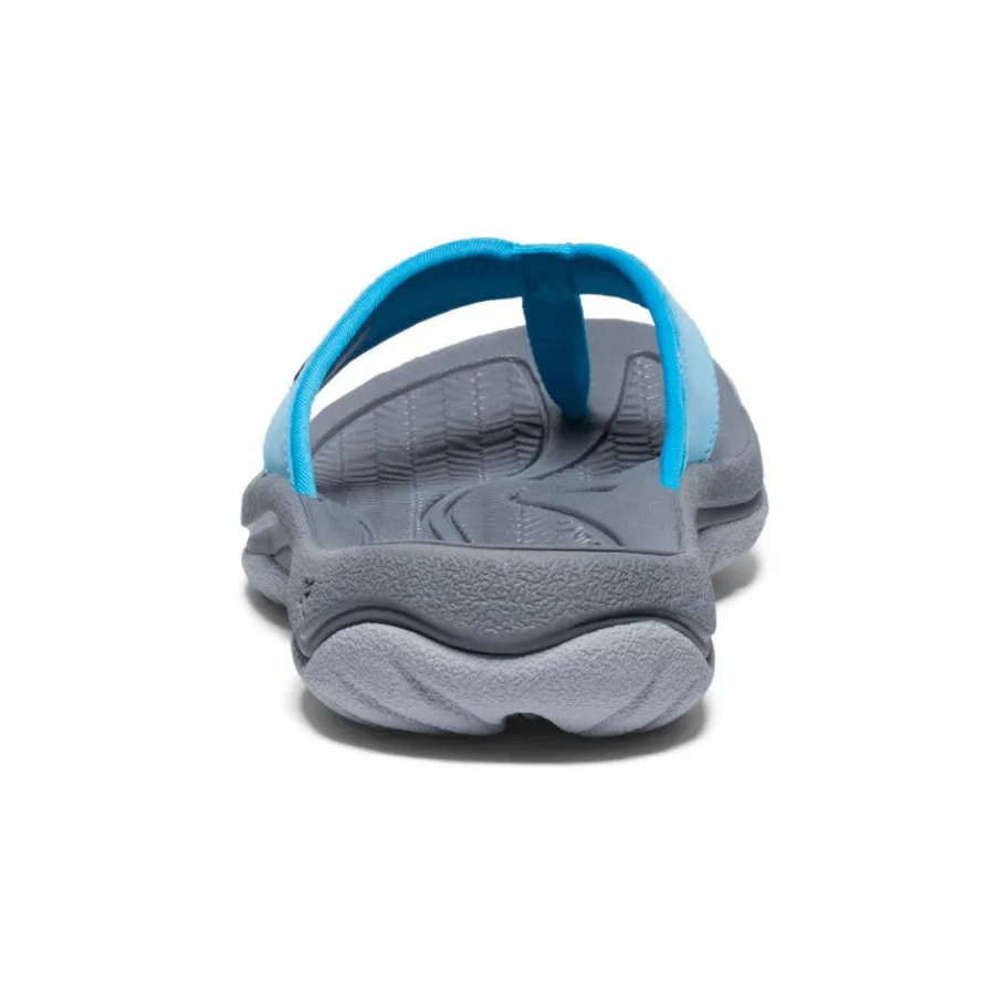 Women KEEN Slip-Ons<Women'S Kona Leather Flip-Flop | Blue Atoll/Blue Danube