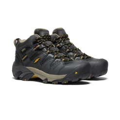 Women KEEN Work Boots & Shoes<Women'S Lansing Waterproof Mid (Steel Toe) | Raven/Tawny Olive