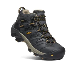 Women KEEN Work Boots & Shoes<Women'S Lansing Waterproof Mid (Steel Toe) | Raven/Tawny Olive