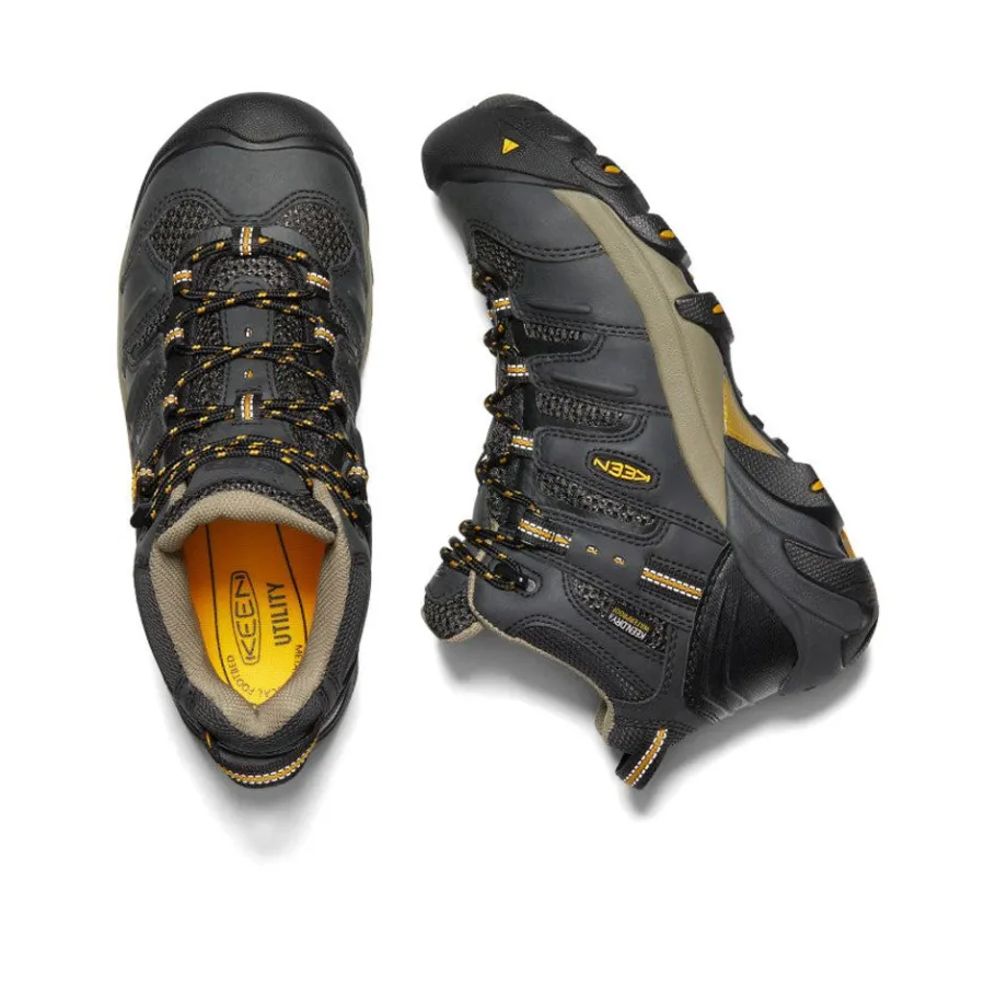 Women KEEN Work Boots & Shoes<Women'S Lansing Waterproof Mid (Steel Toe) | Raven/Tawny Olive