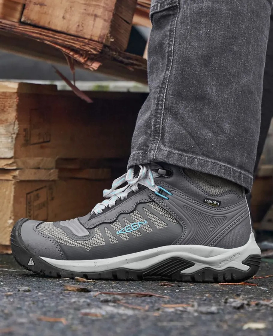 Women KEEN Work Boots & Shoes<Women'S Reno Kbf Waterproof Mid (Carbon-Fiber Toe) | Magnet/Ipanema