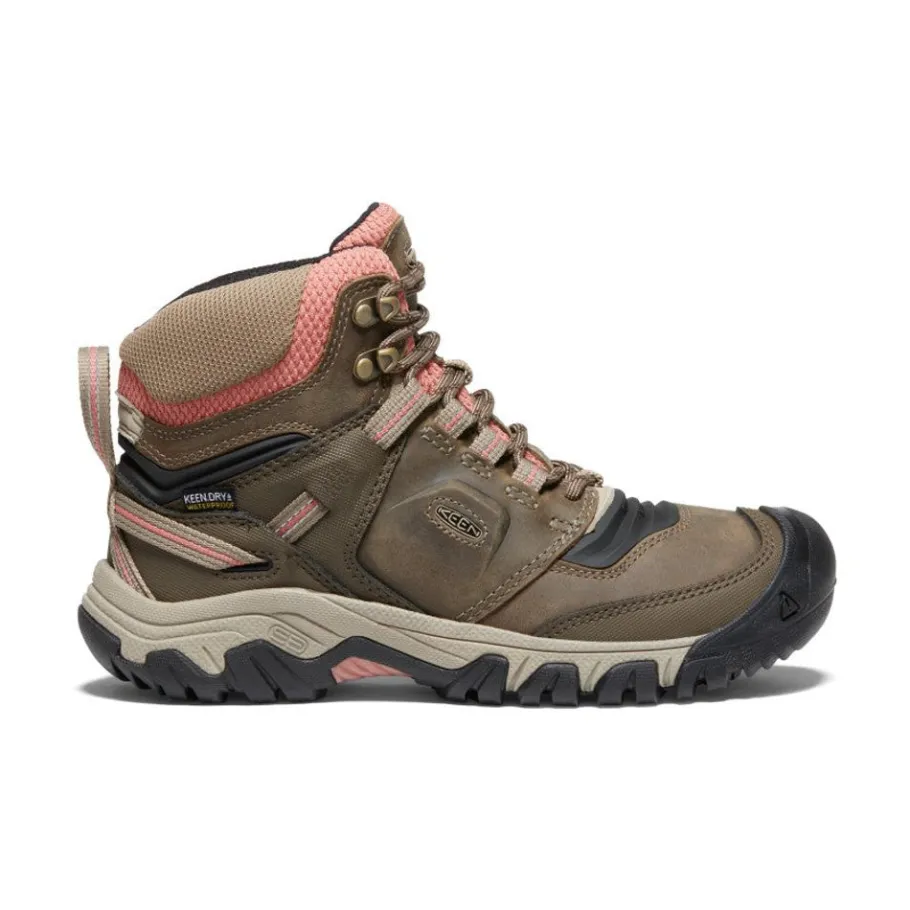 Women KEEN Boots<Women'S Ridge Flex Waterproof Boot | Timberwolf/Brick Dust