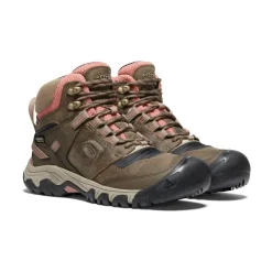 Women KEEN Boots<Women'S Ridge Flex Waterproof Boot | Timberwolf/Brick Dust