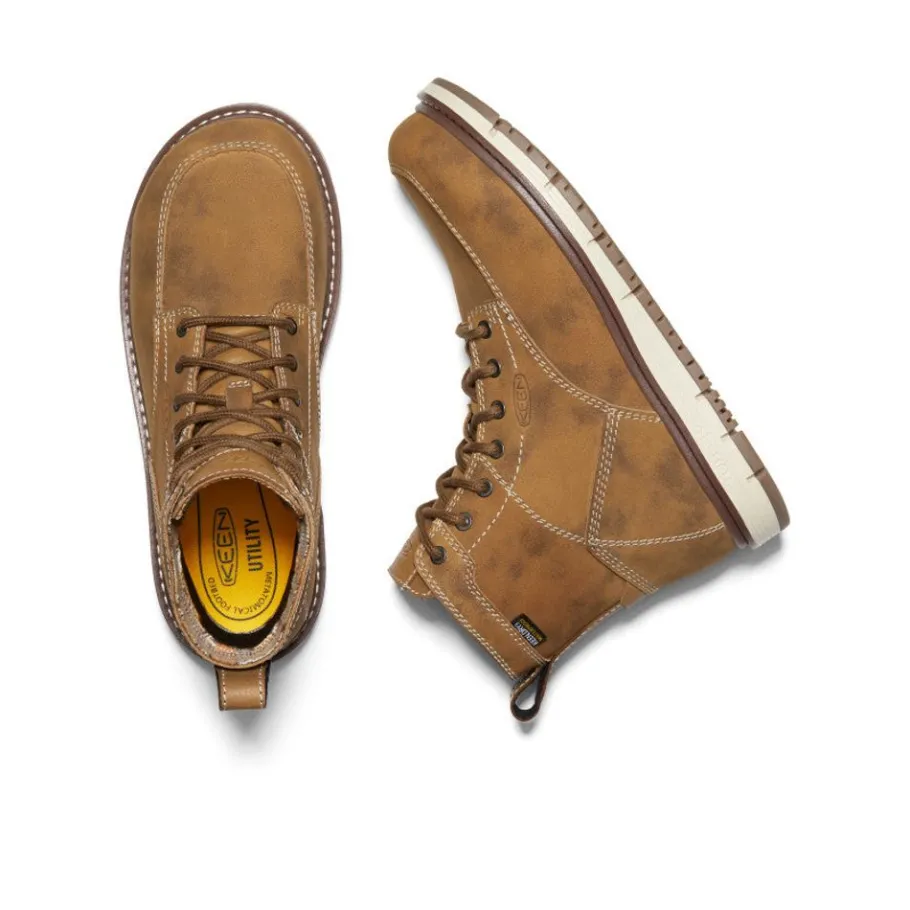 Women KEEN Work Boots & Shoes<Women'S San Jose 6" Waterproof Boot (Aluminum Toe) | Almond/Gum
