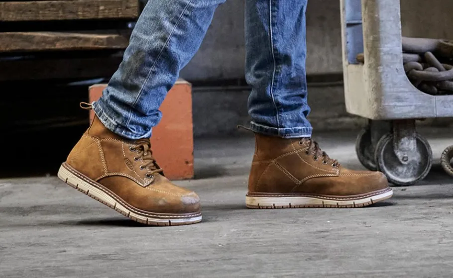 Women KEEN Work Boots & Shoes<Women'S San Jose 6" Waterproof Boot (Aluminum Toe) | Almond/Gum
