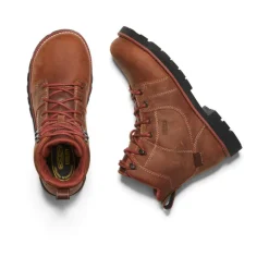 Women KEEN Work Boots & Shoes<Women'S Seattle 6" Waterproof Boot (Aluminum Toe) | Gingerbread/Black