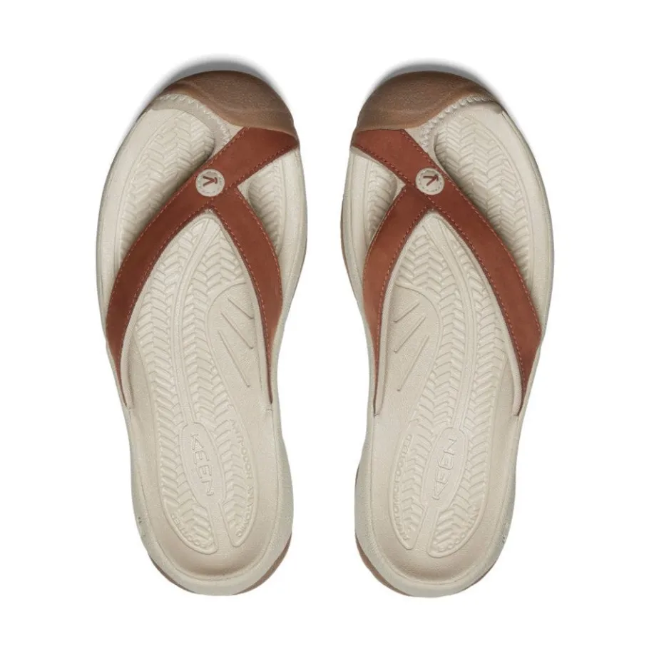 Women KEEN Slip-Ons<Women'S Waimea Leather Flip-Flop | Sorrel Horse/Plaza Taupe