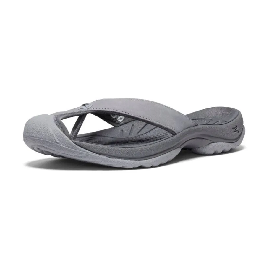 Women KEEN Slip-Ons<Women'S Waimea Leather Flip-Flop | Alloy/Black
