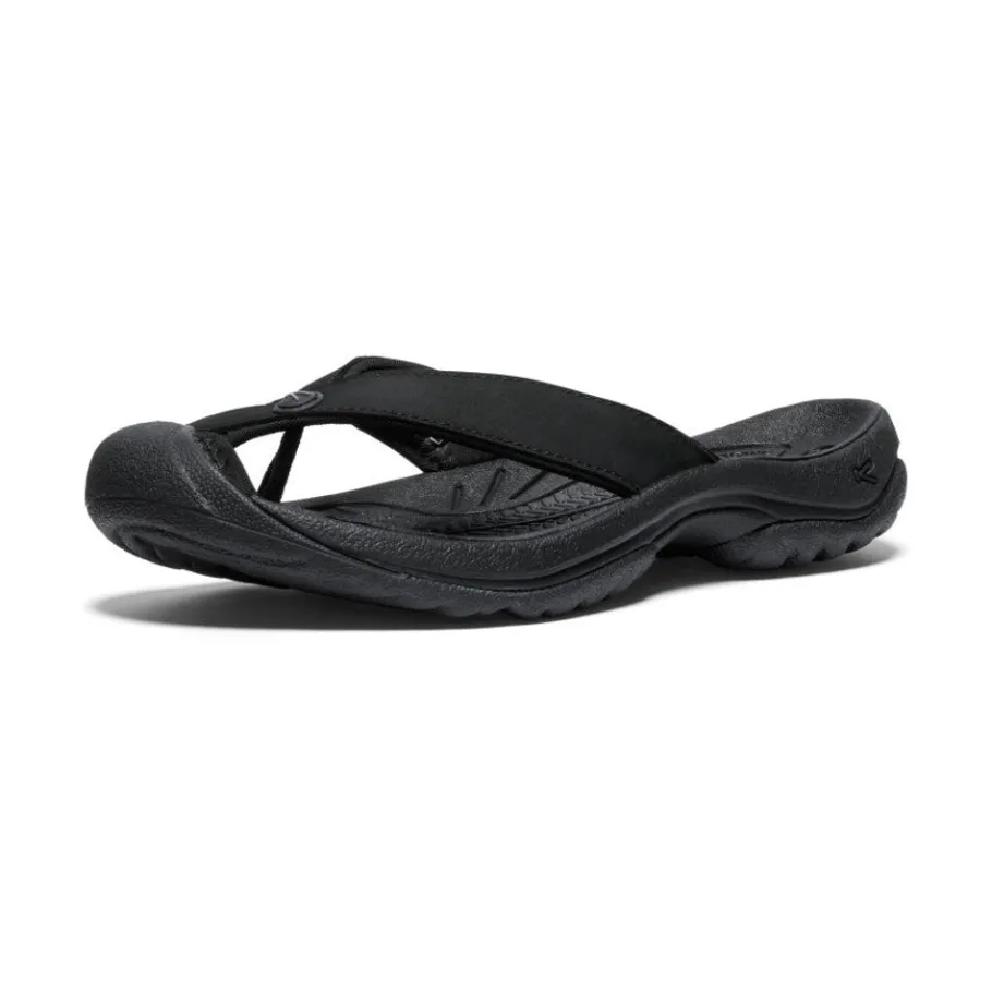 Women KEEN Slip-Ons<Women'S Waimea Leather Flip-Flop | Black/Black